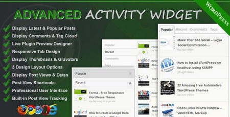 ایجاد ابزارک های پیشرفته در وردپرس با افزونه Advanced Activity Widget