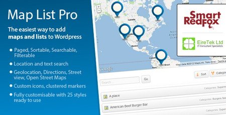 نقشه ساز حرفه ای وردپرس با افزونه Map List Pro