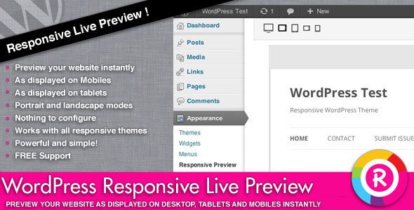 ایجاد پیش نمایش قالب با تست ریسپانسیو در وردپرس با افزونه Responsive Live Preview
