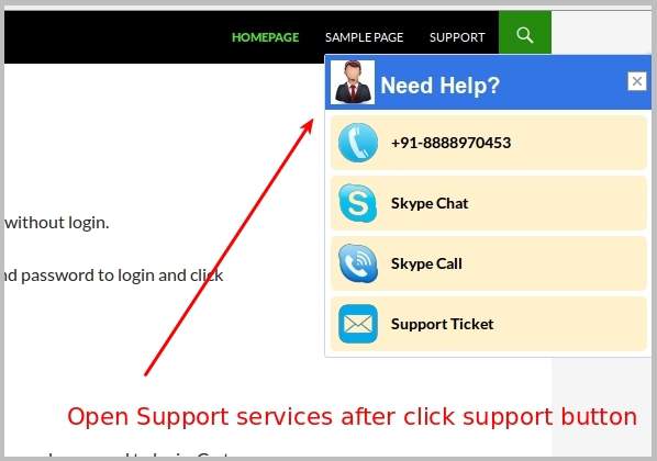 wp support plus button