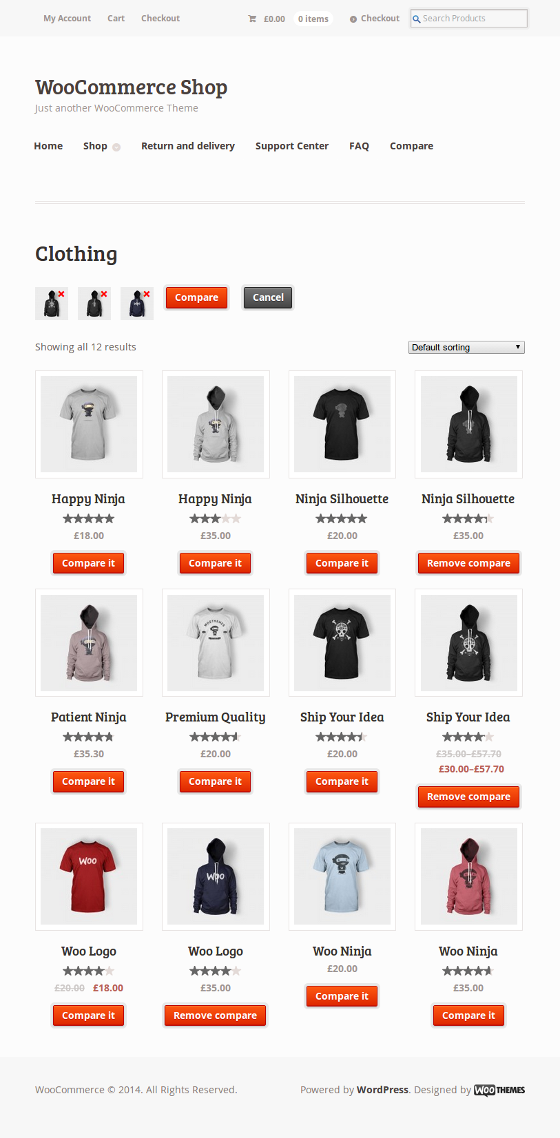 WooCommerce Compare List
